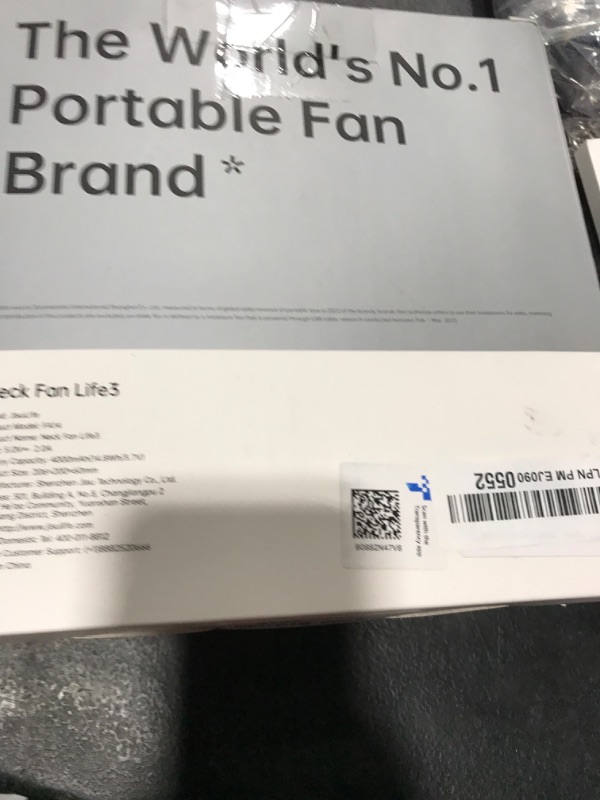 Photo 1 of JISULIFE Portable Neck Fan, Hands-Free Bladeless, 5 Speeds, 4000 mAh Battery Operated Wearable Personal Fan, Twistable, Rechargeable, Gift for Women Men-Grey