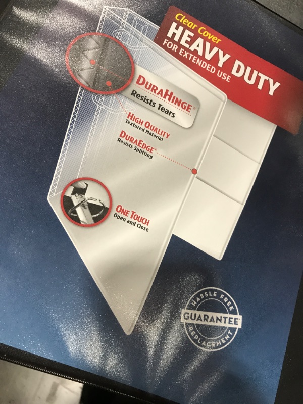 Photo 1 of Avery Heavy-Duty 3 Inch Binders 3 Ring, View Binder, 1.5 Inch EZD Ring, Black, Sturdy (79693)
