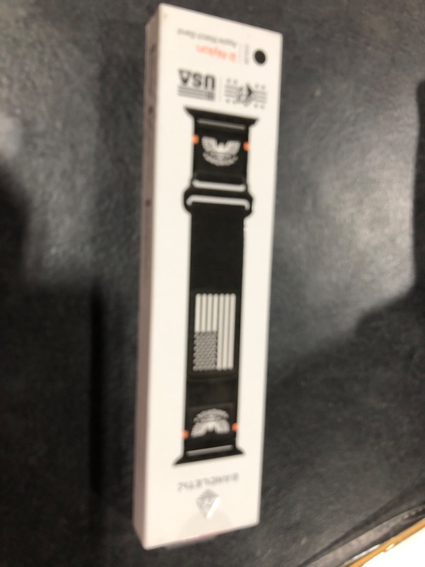 Photo 1 of Bandletic Compatible with Apple Watch Ultra 2 Band for Men, Wide Soft Stretchy Rugged Sport Bands with Flag for iWatch 49mm(Ultra),46mm(Series 10), 45mm(9/8/7), 44mm(SE2/SE/6/5/4), 42mm(3/2/1, Black, Large