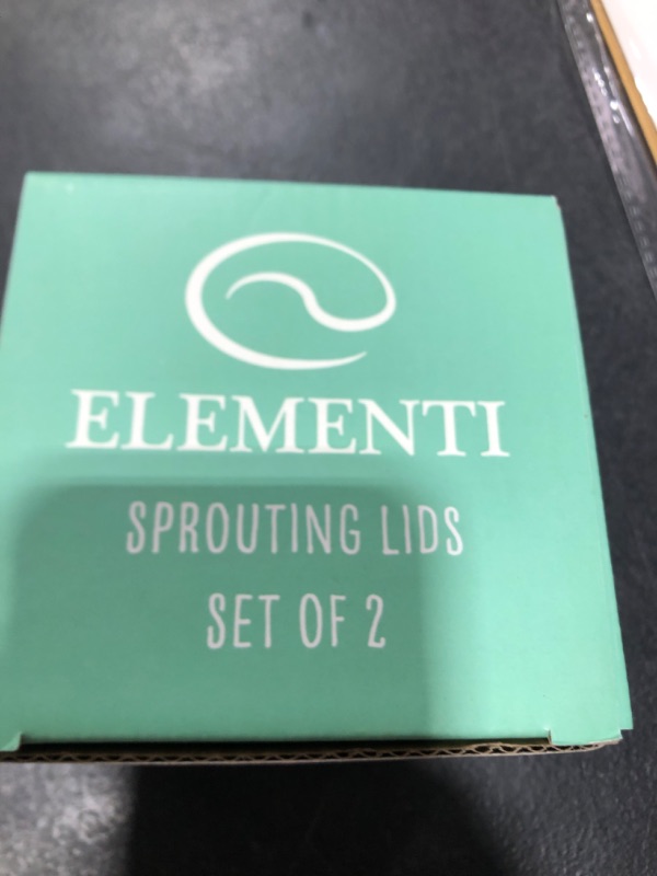 Photo 1 of Elementi Sprouting Lids for Wide Mouth Mason Jars (Set of 2), Sprouts Growing Kit for Organic Alfalfa & Mung Bean Sprouts Grow Kit, 316 Stainless Steel Mesh Screen Strainer Lid (Sage Green)