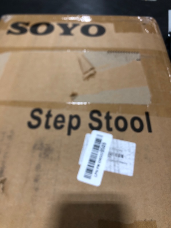 Photo 1 of SOYO Mobility One Step Stool, Heavy Duty Indoor Outdoor Non-Slip Small Step Platform Assistive Device for Adult Elderly, Standing Support and Step Riser for Car, Bed, Door, Stair, Bathroom, White-Gray