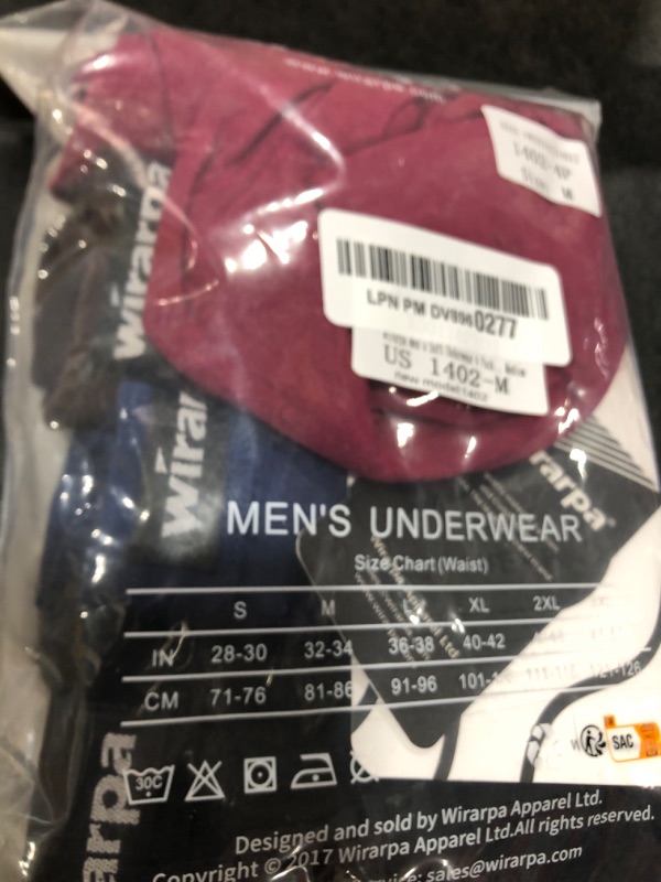 Photo 1 of wirarpa Men's Breathable Micro Modal Trunk Underwear Covered Waistband Microfiber Underpants Short Leg Solid Color, Medium