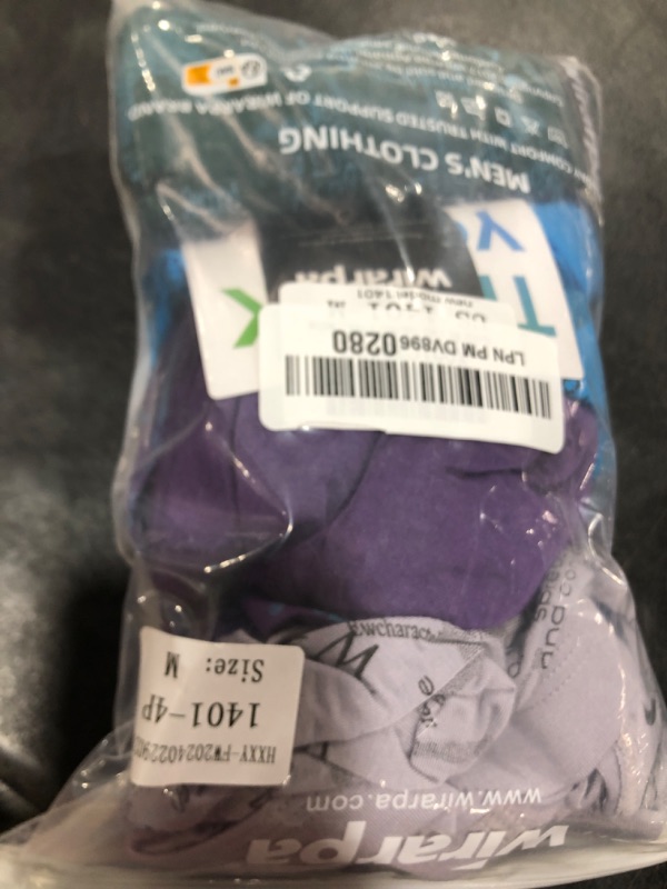 Photo 1 of wirarpa Men's Underwear 4 Pack Stretch Modal Microfiber Trunks Soft Waistband Short Leg, Medium 1401-4p-print Design