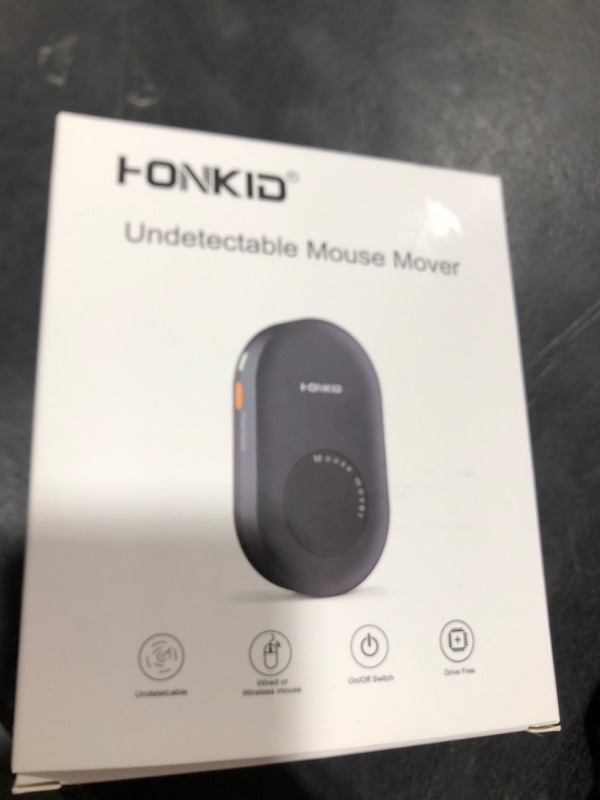 Photo 1 of HONKID Undetectable Mouse Jiggler - Auto Mover with On/Off Switch & USB Port, No Software Needed, Prevent Sleep/Lock for Home Office & PC/Mac/Desktop (Blue Black), Perfect for Gifts/Remote Work