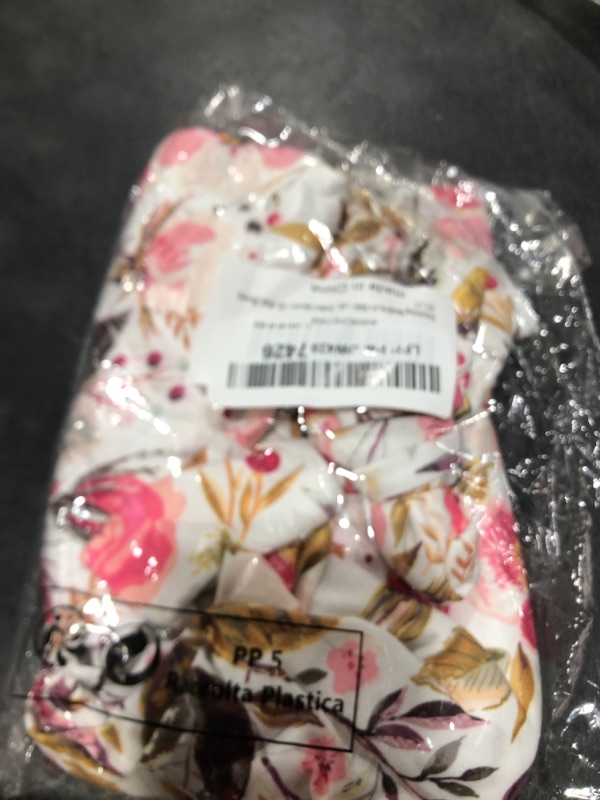 Photo 1 of Receiving Blankets for Baby Girls Swaddle Blanket with Headband Set for 0-3 Month Cotton Knitted Newborn Swaddle Wrap Perfect Shower Gift (Pink Flower)