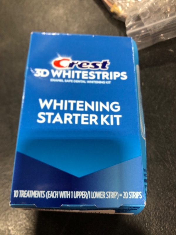 Photo 1 of Crest 3DWhitestrips Whitening Starter Kit, at-Home Teeth Whitening, 10 Treatments