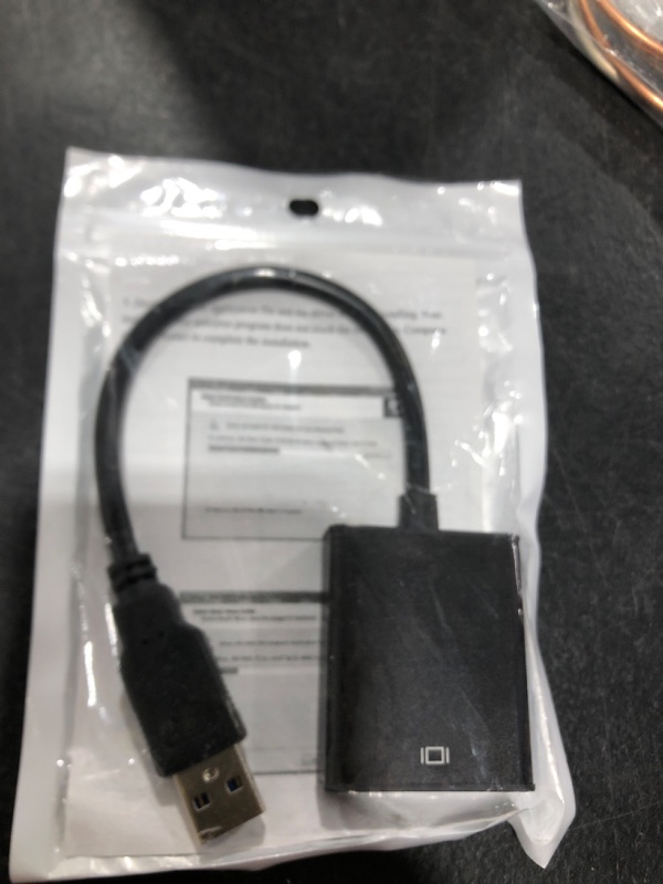 Photo 1 of Herfair USB to HDMI Adapter for Monitor USB A 3.0 to HDMI Screen Converter 1080P Full HD Video Display Connector Compatible with Windows 11/10/8/8.1/7 and MacOS System (Black)