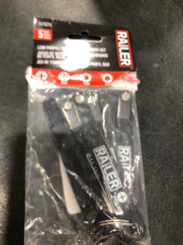 Photo 1 of Low Profile Offset Screwdriver Set – Railer S2 Steel Ultra Thin Slim Profile Angled EDC Screwdriver 5pc Set | Philips #1, #2, TORX T20, T25, and Slotted SL6