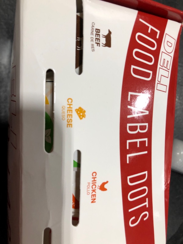 Photo 1 of Deli Dots Food Labels | 1" Dot Blank Sticker Labels to Write On for Party Buffet, Catering, Sandwich Shops, Food Containers | 7000 Labels with Dispenser Box