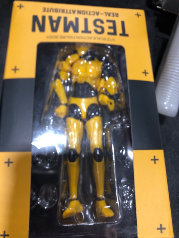 Photo 1 of 1/12 Scale Male Action Figure,6inch Flexible Yellow Testman Crash Test Dummy Action Figure Body Collection (B)