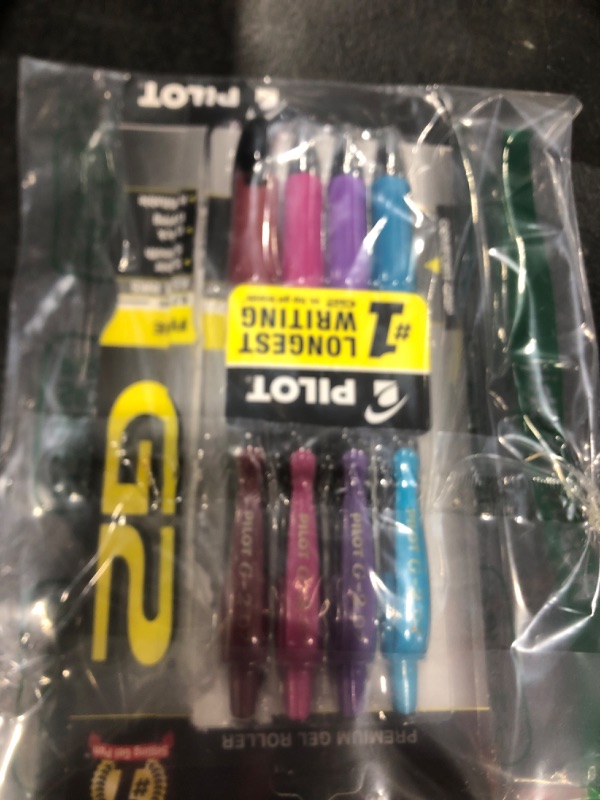 Photo 1 of Pilot, G2 Premium Gel Roller Pens, Fine Point 0.7 mm, Assorted Colors, Pack of 4