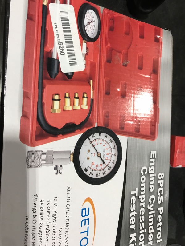 Photo 1 of BETOOLL HW0130 8pcs Petrol Engine Cylinder Compression Tester Kit Automotive Tool Gauge
