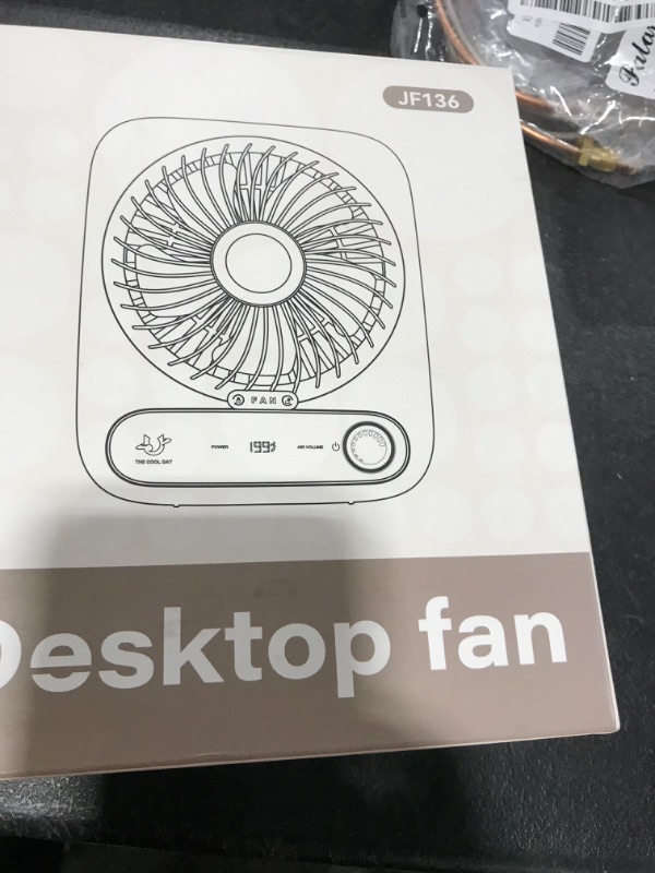 Photo 1 of Shintrend Portable Desk Fan - USB Rechargeable Small Personal Fan, Battery Operated with Variable Speeds, Ultra Quiet 180° Tilt Foldable for Home Office Travel Outdoor Cruise (1, White)
