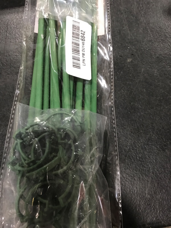 Photo 1 of Plant Stakes 17inch &11inch SupKing Adjustable Length Plant Support Stake 16Pcs Green Orchid Stick with Clips for Indoor Outdoor,Garden Pole for Potted Tomato Amaryllis Vegetables Comes with 20 Ties