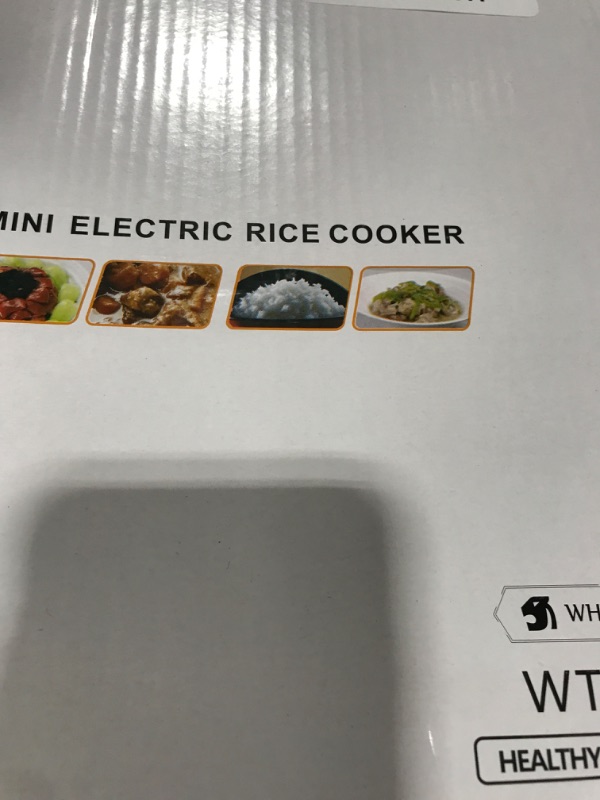Photo 1 of 1.0L Mini Rice Cooker,WHITE TIGER Portable Travel Steamer Small,15 Minutes Fast Cooking, Removable Non-stick Pot, Keep Warm, Suitable For 1-2 People - For Cooking Soup, Rice, Stews & Oatmeal