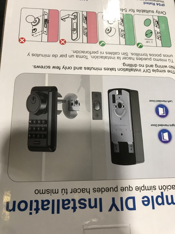 Photo 1 of Smart Door Lock, Built-in WiFi Keyless Entry Door Lock Deadbolt with APP Remote Control, No Hub Required Deadbolt Lock, Easy Installation for Front Door-Matte Black