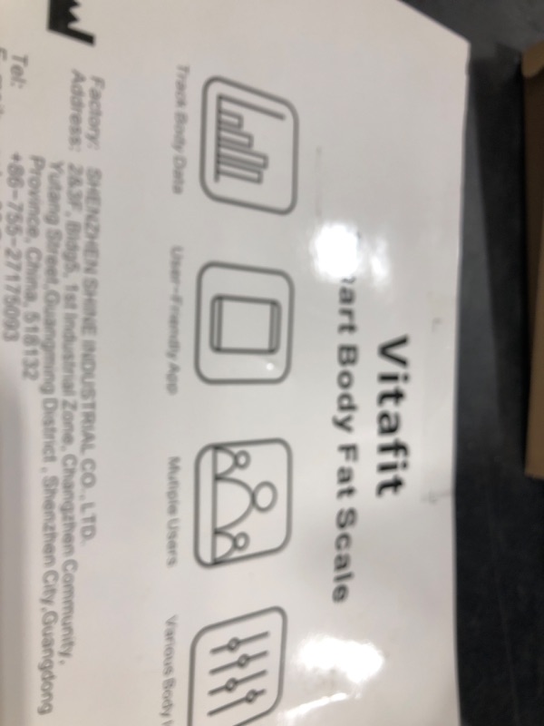 Photo 1 of Vitafit Smart Bathroom Scale Body Weight, High Accuracy Assured by Weight Scale Professional Factory Since 2001, App Sync 13 Body Composition Including BMI, Body Fat and Muscle, 400lb, LED, Black