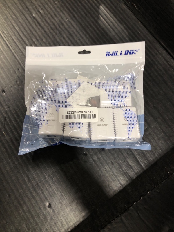 Photo 1 of iwillink Cat6 Ethernet Surface Mount Box, 1-Port RJ45 Keystone Jack Surface Mount Box, 5-Pack, White