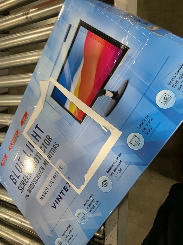 Photo 1 of VINTEZ Blue Light Blocking Screen Protector Panel for 27 inch Diagonal PC Anti-UV Eye Protection Filter Film - Widescreen Laptop and Monitor Frame Hanging Type (W 24" X H 14") [1 Pack]