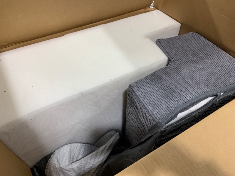 Photo 1 of Lesure Dog Stairs for High Beds Extra Wide Foldable Pet Steps 4-Steps for Small Dogs and Old Cats with CertiPUR-US Certified Foam and Non-Slip Bottom, Grey