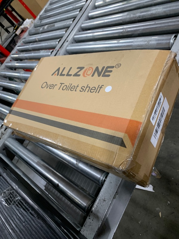 Photo 1 of ALLZONE Adjustable Over The Toilet Storage Shelf, 4-Tier Ample Over Toilet Bathroom Organizer and Storage,Tension Mounted Above Toilet Storage Cabinet for Versatility, Fits 64-113 Inch Heights, White