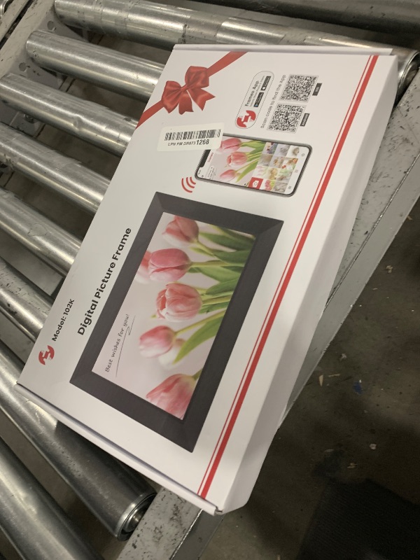Photo 1 of Frameo 10.1 Inch WiFi Digital Picture Frame, 1280x800 HD IPS Touch Screen Photo Frame Electronic, 32GB Memory, Auto-Rotate, Wall Mountable, Share Photos/Videos Instantly via Frameo App from Anywhere