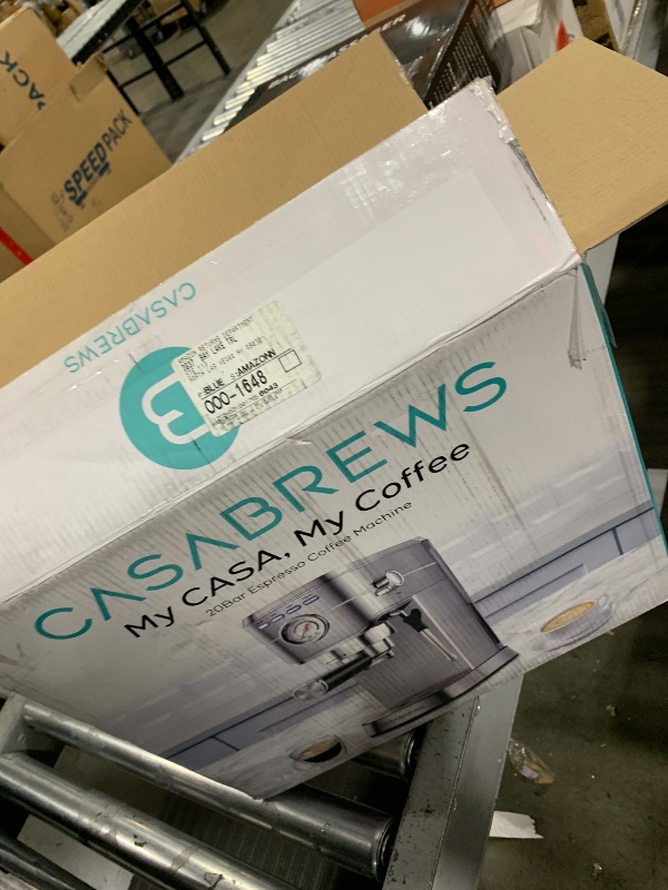 Photo 1 of CASABREWS CM5418 Espresso Machine 20 Bar, Compact Espresso Maker with Steam Milk Frother, Stainless Steel Coffee Machine with 34oz Removable Water Tank for Cappuccino, Latte, Silver