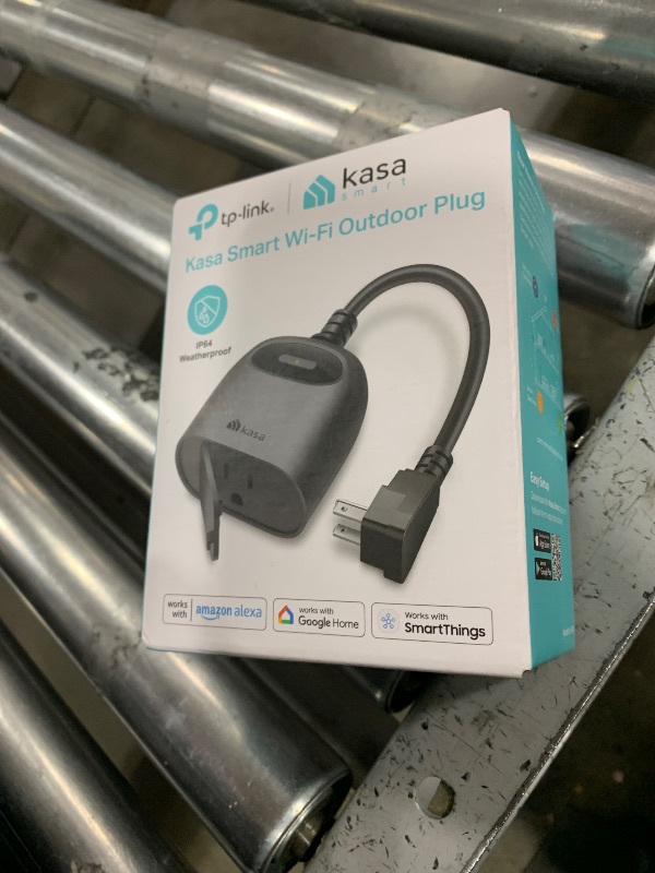 Photo 1 of Kasa Outdoor Smart Plug, Smart Home Wi-Fi Outlet Timer, Max Load 15A/1875W, IP64 Weather Resistance, Compatible with Alexa, Google Home & SmartThings, No Hub Required, ETL Certified(KP401)