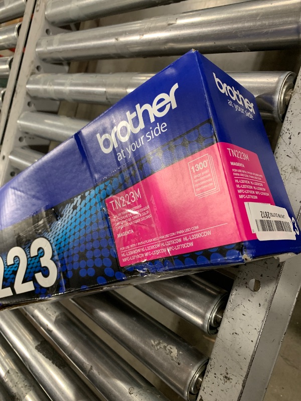 Photo 1 of Brother Genuine TN223M Standard Yield Magenta Toner Cartridge (TN223 Series) (For use with HL-3210CW, HL-3270CDW, HL-3230CDN, MFC-L3770CDW, MFC-L3750CDW Printers