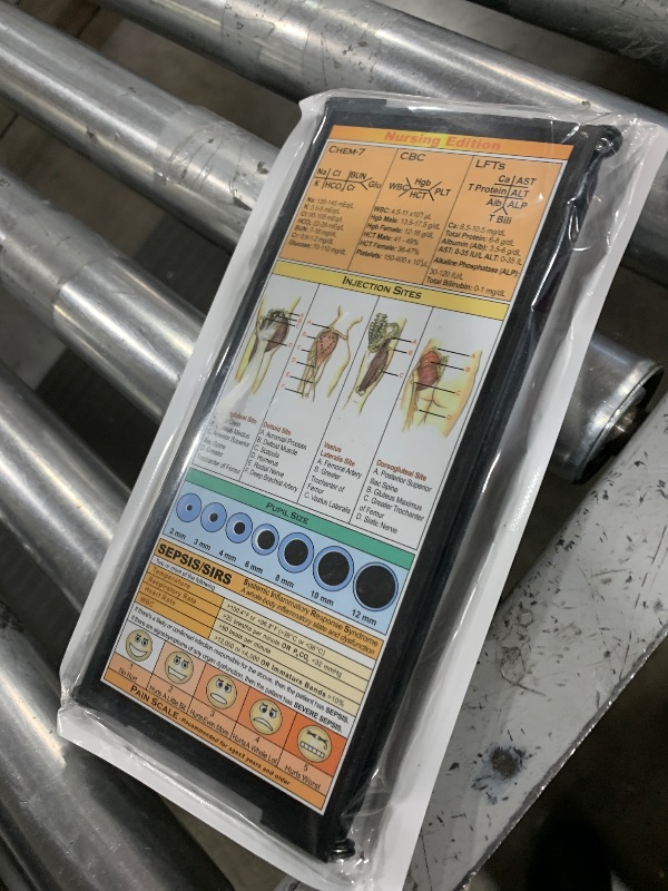 Photo 1 of Nursing Clipboard Foldable, Foldable Clipboard w/Nursing Edition Cheat Charts, 3 Layers Aluminum, Nurse Clipboard w/Low Profile Clip&Pen Clip Pocket Clipboard for Students, Nurses and Doctors, Black