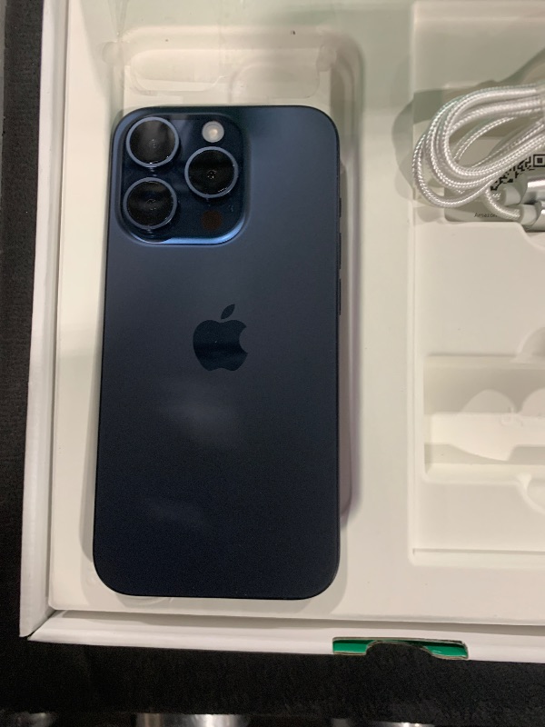 Photo 1 of Apple iPhone 15 Pro, 256GB, Blue Titanium - Unlocked (Renewed Premium)