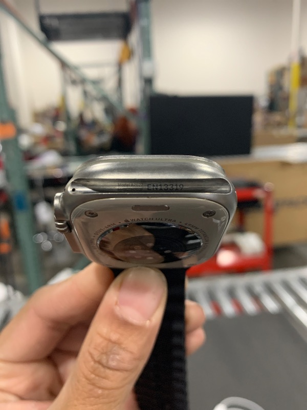 Photo 1 of Apple Watch Ultra [GPS + Cellular 49mm] Titanium Case with Midnight Ocean Band, One Size (Renewed Premium)