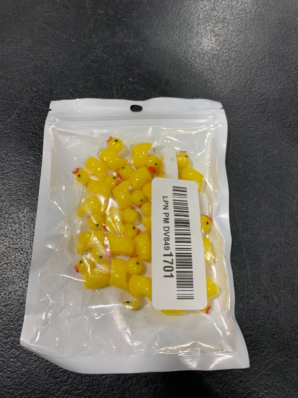 Photo 1 of HAMIYELL Pack of 36 Tiny Ducks Little Plastic Duck Mini Resin Ducks for Garden Decorations, Dollhouse Miniatures, Crafts Ornaments(Yellow)