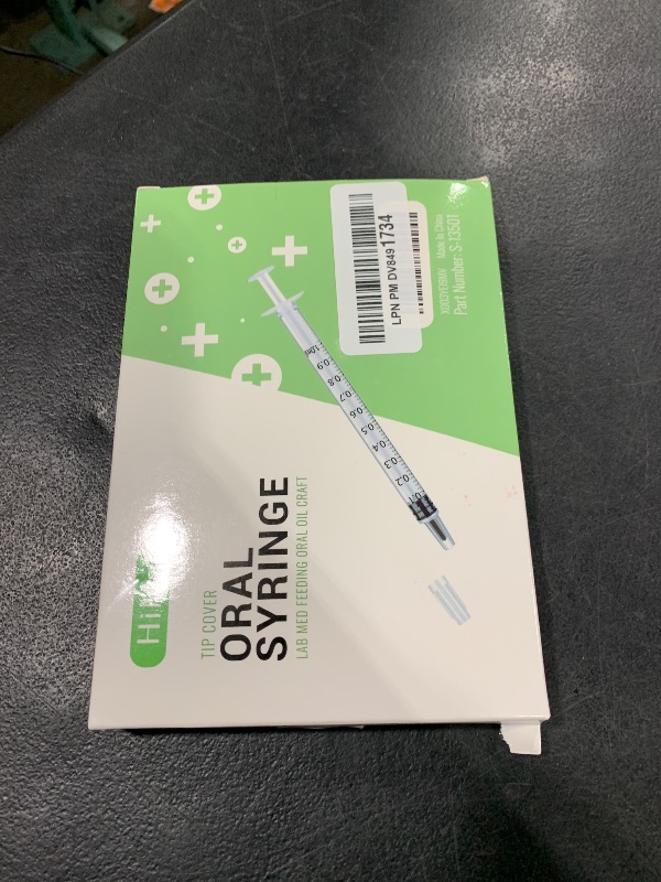 Photo 1 of 20 Pack 1ml Syringe with Cap for Liquid, 1cc Plastic Small Syringes with Cover, Non-Sterile, No Needle