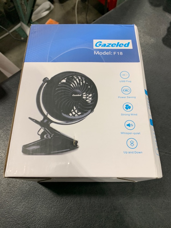 Photo 1 of Gazeled Battery Operated Fans, Stroller Fan Battery Operated, Portable Battery Powered Fan with Clip, 5 Inch Cordless Fan for Camping, Mini Quiet Personal Fan for Bed, Car, 8 Free AA Batteries