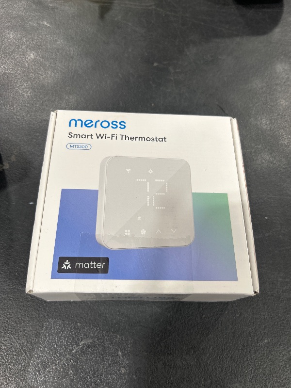 Photo 1 of meross Smart Thermostat for Home, WiFi Thermostat Works with Matter, Alexa, Apple Home, Google Assistant, App & Voice Control, 7x24h Scheduling, Energy Saving, C-Wire Required