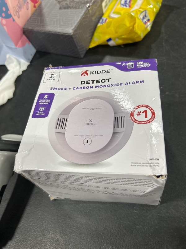 Photo 1 of Kidde  & Carbon Monoxide Detector, AA Battery Powered, LED Warning Light Indicators, 2 Pack