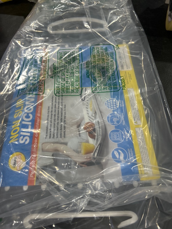 Photo 1 of Rectangular Non Slip Serving Tray with Easy Grip Handles. Silicone Nubs On Non Skid Plastic Food Tray - Portable Dinner TV Trays for Eating On Couch- Anti Slip Lap Tray Breakfast in Bed Dinner Tray