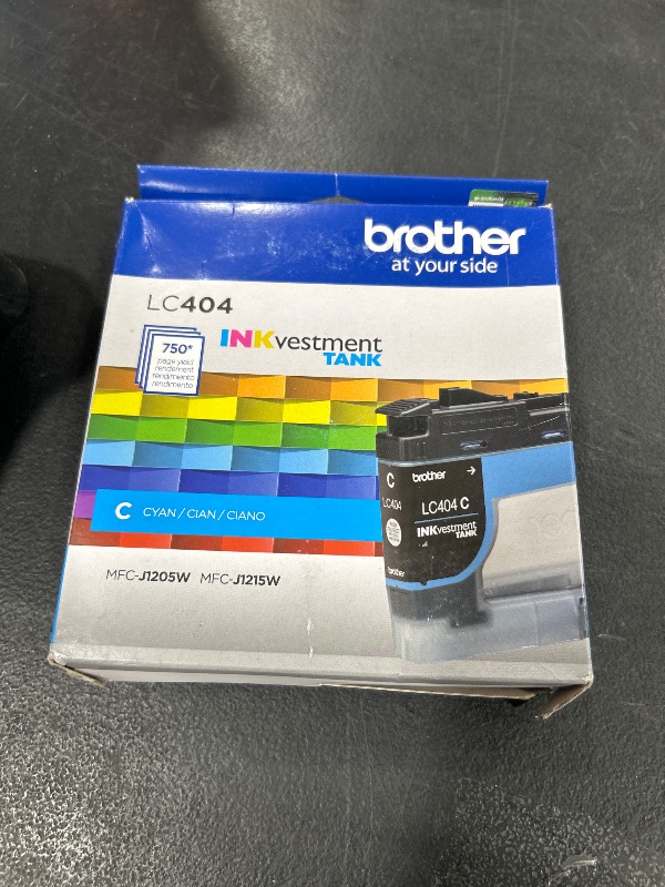 Photo 1 of Brother Genuine LC404C Cyan INKvestment Tank Ink Cartridge