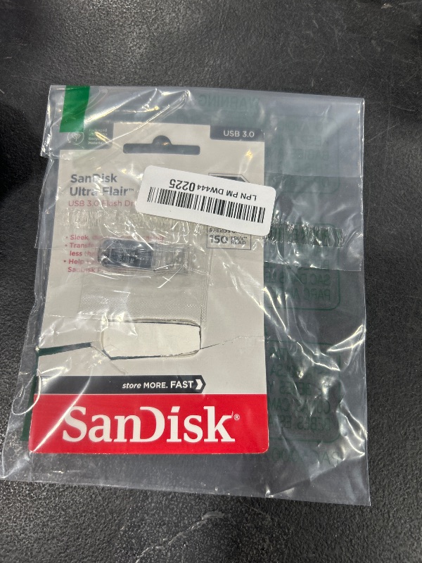 Photo 1 of SanDisk 64GB Ultra Flair USB 3.0 Flash Drive - SDCZ73-064G-G46, Black