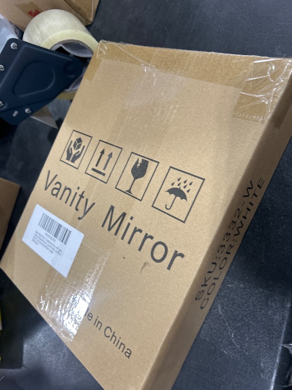 Photo 1 of ROLOVE 9"x11" Small Vanity Mirror with Lights, Lighted Makeup Mirror with Light, Portable Tabletop Cosmetic Make Up Mirror, Smart Touch Control, Dual Power Supply, 360°Rotation