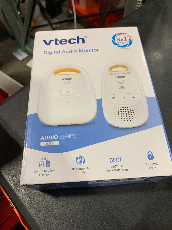 Photo 1 of VTech Upgraded Audio Baby Monitor with Rechargeable Battery, Long Range, and Crystal-Clear Sound