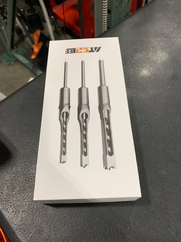 Photo 1 of ATOPLEE Square Hole Drill Bits for Wood,3pcs HSS Woodworking Square Mortise Drill Bit,5/16 Inch 3/8 Inch 1/2 Inch (All of Sizes)