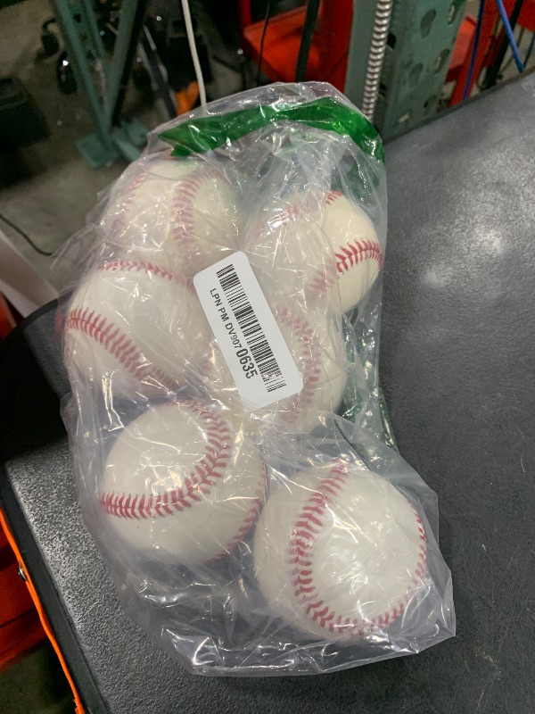 Photo 1 of Furtrop Leather Baseball 6 Pack Official League Grade Baseballs Competition Level Baseball Balls Training Practice Baseballs for Unmarked Autographs, Pitching, Throwing, Baseball Gifts
