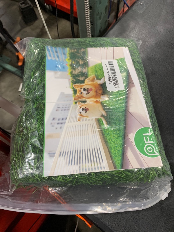 Photo 1 of Artificial Dog Grass Pee Pad 18.75"x15" 2 Pack, Washable Indoor Potty Training Replacement Turf for Puppy, Reusable Realistic Grass Mat for Dogs