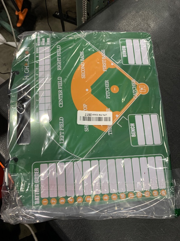 Photo 1 of HIGHRAZON Magnetic Baseball Coach Clipboard, Dry Erase Coach Lineup Board, Premium Tactical Baseball Coaching Board with 40 Lineup Cards and Marker, Dugout Display Softball Coaching Accessories