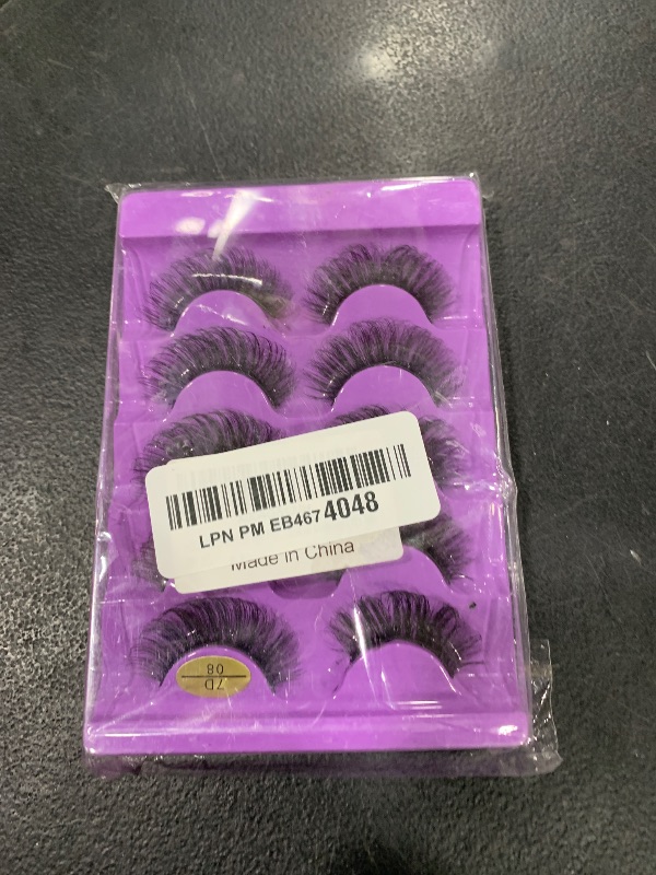 Photo 1 of HBZGTLAD Cat eye Eyelashes 3D Natural False Lashes D Curl Fluffy Soft Cross 5 pairs Manga Lashes Wispy Natural Eyelash Extension Makeup (7D-08)