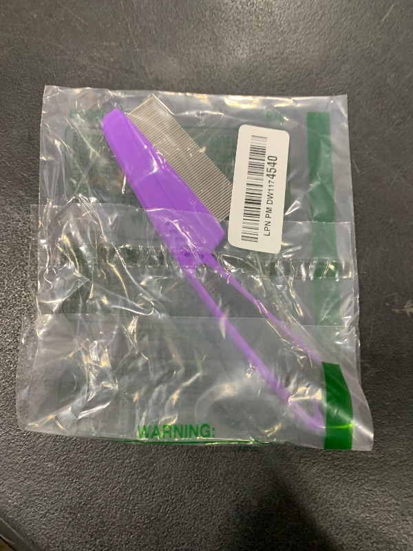 Photo 1 of Yumflan Flea and Tick Comb with Rubber Handle for Dogs & Cats, Fine Tooth Comb for Grooming (Purple)