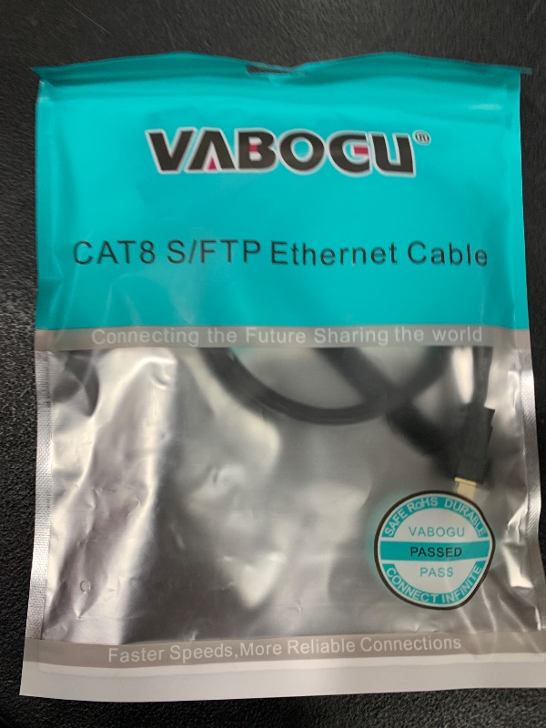 Photo 1 of Cat 8 Ethernet Cable, 1.5Ft 3Ft 6Ft 10Ft 15Ft 20Ft 30Ft 40Ft 50Ft 60Ft 100Ft Heavy Duty High Speed Internet Network Cable, Professional LAN Cable Shielded in Wall, Indoor&Outdoor