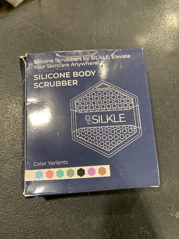 Photo 1 of SILKLE Silicone Body Scrubber - Exfoliating Bath Brush and Skin Cleanser - Shower Sponge for Gentle Body Scrub and Wash - Silicone Scrubbing Care Tool for a Refreshed and Renewed You - Pink